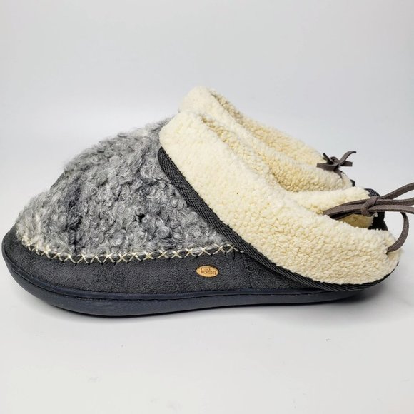 NWT Kooba Women’s Grey Boiled Wool Hard Bottom Slippers M - Picture 3 of 11